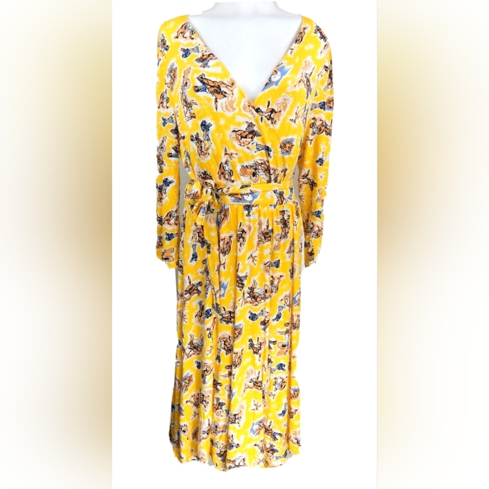 Modcloth Cowboy Print Wrap Dress